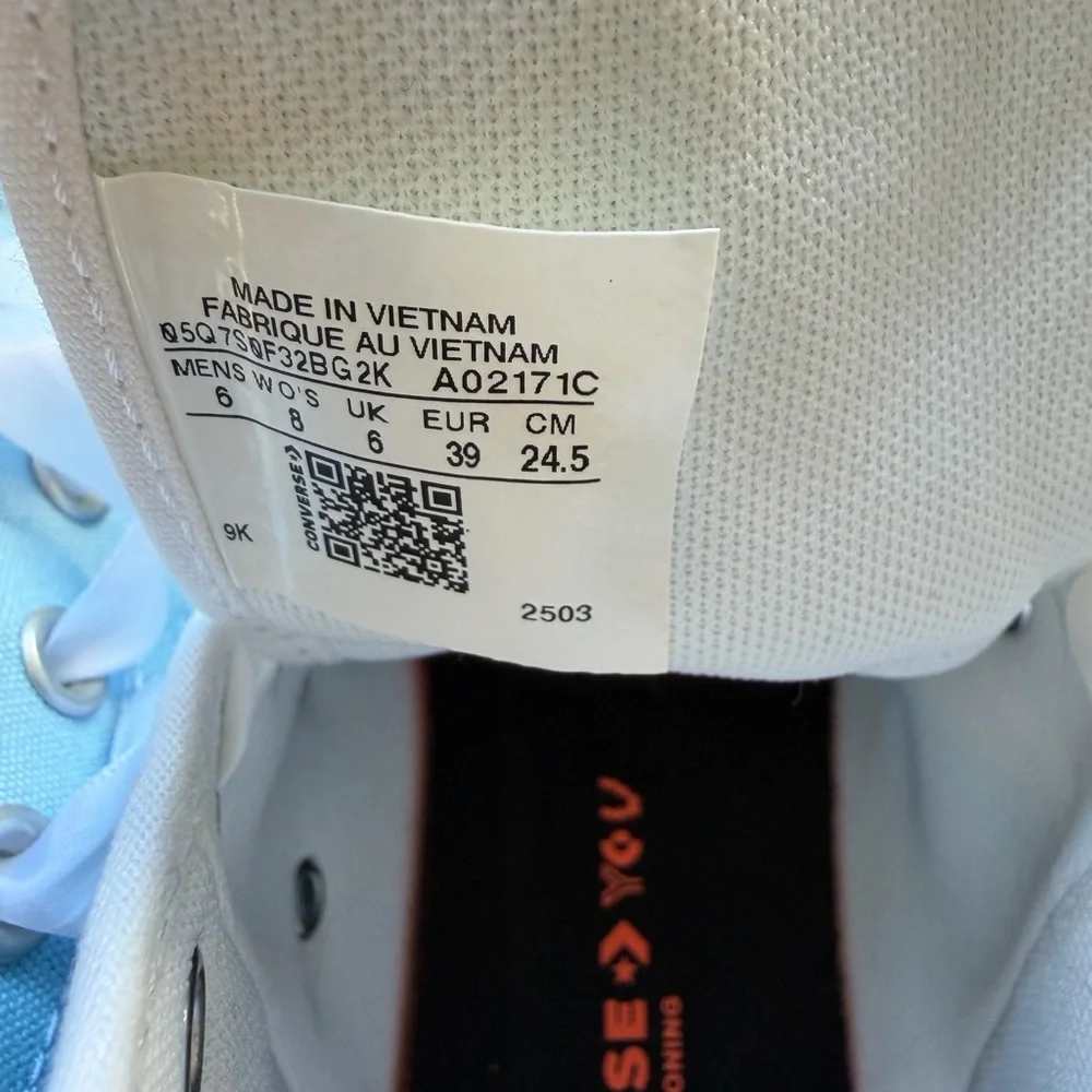 Light Blue High-Top Sneakers - Picture 11 of 16